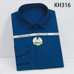 Bright Red Long Sleeve Shirt Men's Fashion Slim Shirts White Blue Gray Men Tops Black Purple Green Dress Camisa Male Chemise - SHOWLU FASHION STORE