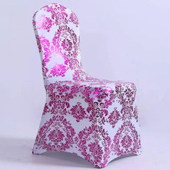 Bronzing Gold Printed Chair Cover Stretch Spandex Universal Wedding Chair Covers For Restaurant Banquet Hotel Dining Party - SHOWLU FASHION STORE