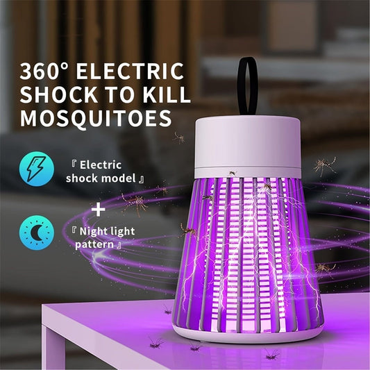 Bug Zapper, Mosquito Zapper Fly Trap Mosquito Killer Lamp USB Electric Radiationless LED Mute Bed Bug Killer Indoor for Mosquito Insect Gnat Moth Fruit Flies with a Small Brush - SHOWLU FASHION STORE
