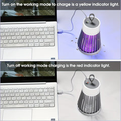Bug Zapper, Mosquito Zapper Fly Trap Mosquito Killer Lamp USB Electric Radiationless LED Mute Bed Bug Killer Indoor for Mosquito Insect Gnat Moth Fruit Flies with a Small Brush - SHOWLU FASHION STORE