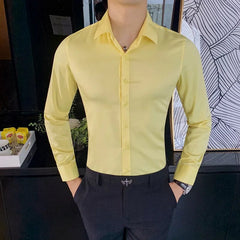 Camisas De Hombre Long Sleeve Shirts For Men Clothing 2024 Business Formal Wear Camisa Social Masculina Slim Fit Chemise Homme - SHOWLU FASHION STORE