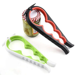 Can Opener Multi Functional Four In One Beverage Bottle Opener Cap Twister Four Position Can Opener Anti Slip Cap Twister - SHOWLU FASHION STORE