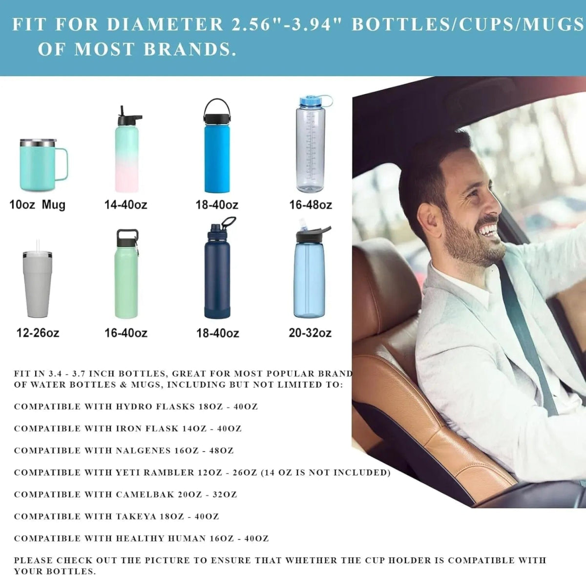 Car Cup Holder Expander Tray with Detachable Car Cup Holder Tray, Car Food Trays for Eating &Cup Holder Tray Table for Car - SHOWLU FASHION STORE