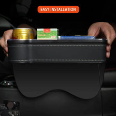 Car Seat Gap Filler Cup Holder 7 Colours Changing LED Car Crevice Storage Organizer Box With 2Usb Charger Car Accessories - SHOWLU FASHION STORE