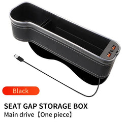 Car Seat Gap Filler Cup Holder 7 Colours Changing LED Car Crevice Storage Organizer Box With 2Usb Charger Car Accessories - SHOWLU FASHION STORE