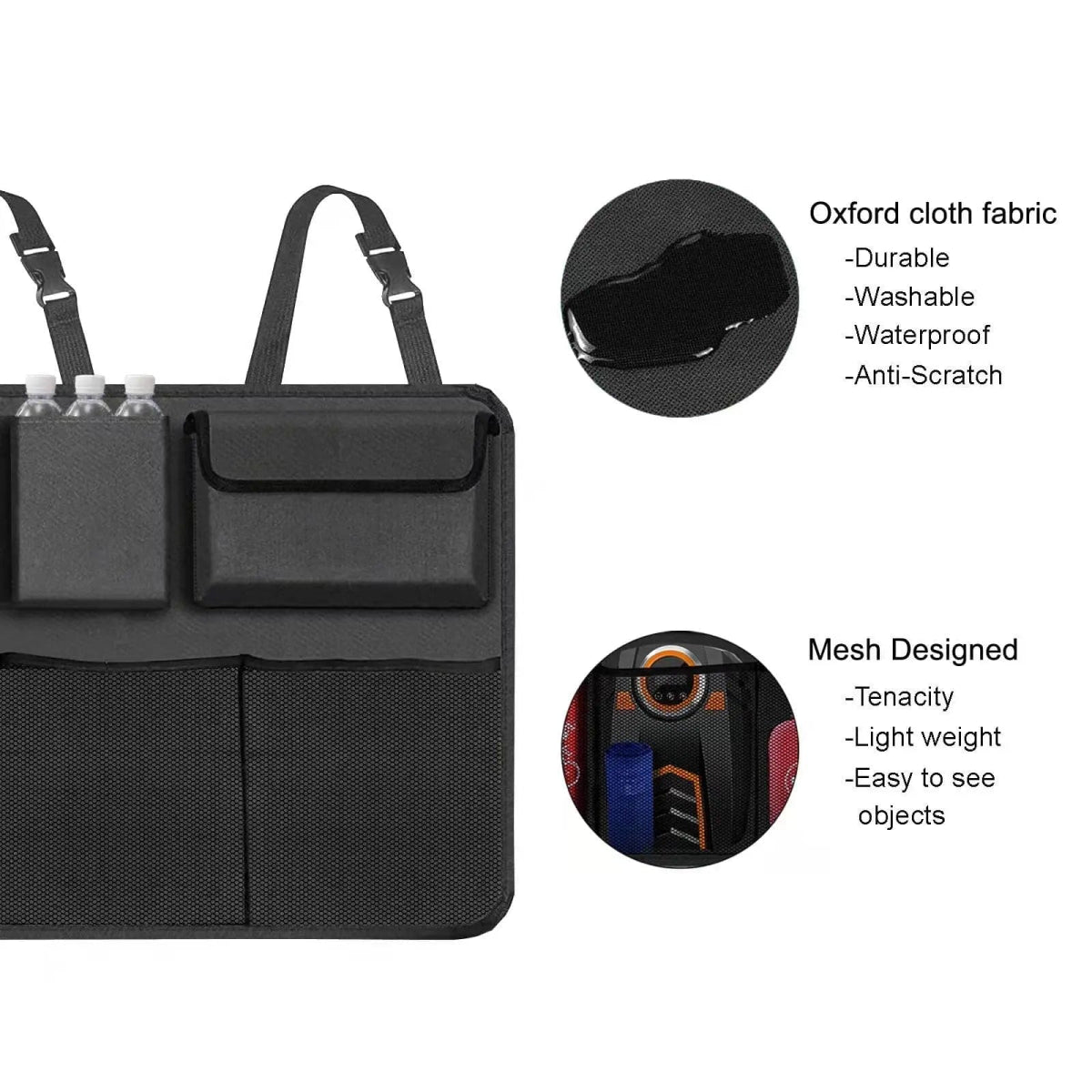 Car Trunk Car Organisers Backseat Hanging Car Organisers with 8 Large Storage Bag Trunk Organizer for SUV Truck Space Saving Exp - SHOWLU FASHION STORE