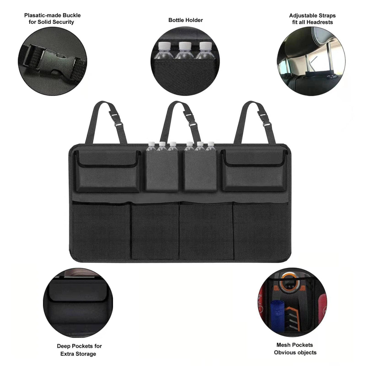 Car Trunk Car Organisers Backseat Hanging Car Organisers with 8 Large Storage Bag Trunk Organizer for SUV Truck Space Saving Exp - SHOWLU FASHION STORE