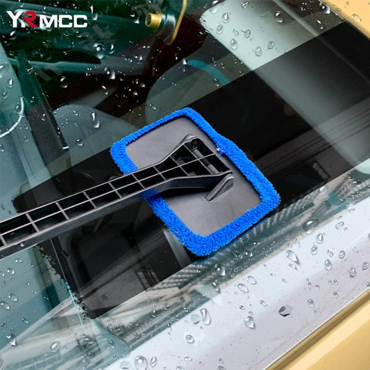 Car Window Cleaning Brush Kit Long Handle Brushes Windshield Wiper Auto Body Wash Tools Glass Cleaner Towel for Cars Accessories - SHOWLU FASHION STORE