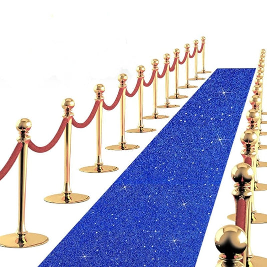 Carpet Groove Flashing Blue Carpet, Used for Christmas and Thanksgiving Outdoor Accessories, Wedding Corridor Carpet (dark Blue) - SHOWLU FASHION STORE