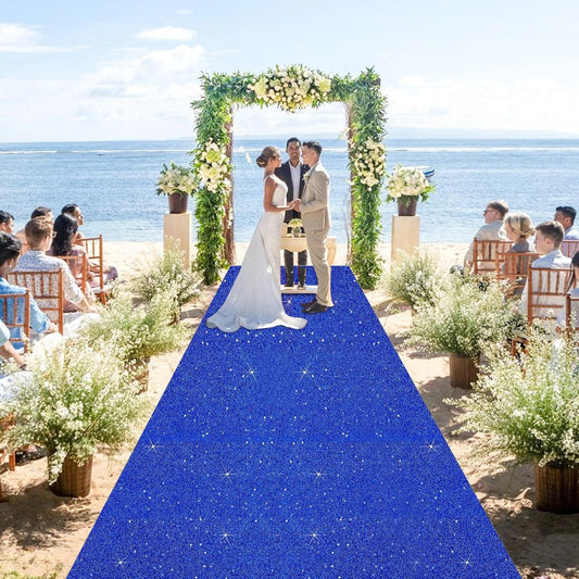 Carpet Groove Flashing Blue Carpet, Used for Christmas and Thanksgiving Outdoor Accessories, Wedding Corridor Carpet (dark Blue) - SHOWLU FASHION STORE