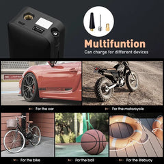 CARSUN Rechargeable Air Pump Tire Inflator Portable Compressor Digital Cordless Car Tyre Inflator For Motocycle Bicycle Balls - SHOWLU FASHION STORE