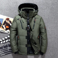Casual Winter Warm Snow Jackets Men's Clothing White Duck Down Jacket Parkas Man Thicken Coats Male - 20 Degree Windbreaker Park - SHOWLU FASHION STORE