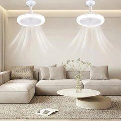 Ceiling Fans With Remote Control and Light LED Lamp Fan E27 Converter Base Smart Silent Ceiling Fans For Bedroom Living Room - SHOWLU FASHION STORE