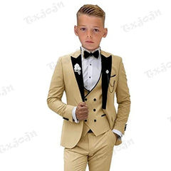 Champagne High Quality Boys Suits For Piano Performance Daily Life Casual 4 Pieces Suit Set Classic Children Wedding Set - SHOWLU FASHION STORE