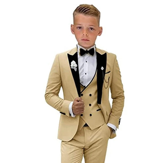 Champagne High Quality Boys Suits For Piano Performance Daily Life Casual 4 Pieces Suit Set Classic Children Wedding Set - SHOWLU FASHION STORE