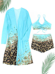 Chic High - Waist 3 - Piece Bikini Set - SHOWLU FASHION STORE