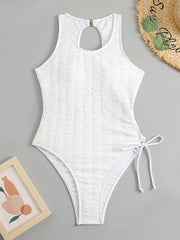 Chic Lace - Up Backless Swimsuit - SHOWLU FASHION STORE