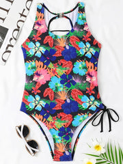 Chic Lace - Up Backless Swimsuit - SHOWLU FASHION STORE
