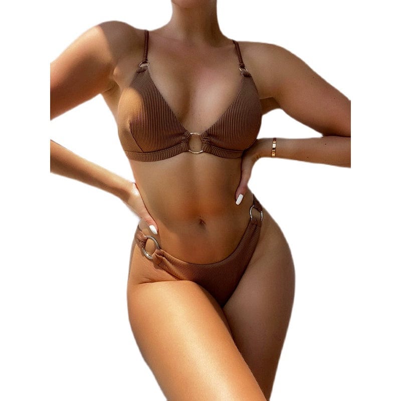 Chic Triangle Split Swimsuit - SHOWLU FASHION STORE