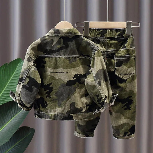 Child Suit Camouflage Denim Jacket + Pants Spring Kids Set Brand Baby Boy Clothes Suits Autumn Sport Baby Girl Boy Clothing Sets - SHOWLU FASHION STORE