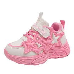 Children Casual Shoes for Girls Fashion Classic with Stars Girls Sports Running Sneakers Breathable PU + Rubber Anti - skid Soft - SHOWLU FASHION STORE