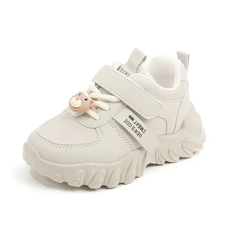 Children Fashion PU Leather Boy Sports Shoes Soft Sole Comfort Kids Running Sneakers Girl Lightweight Sneakers Solid Color Shoes - SHOWLU FASHION STORE