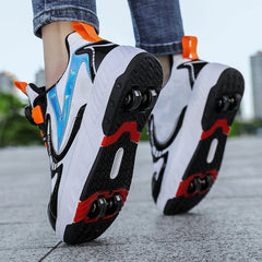 Children Junior Child Roller Skate Shoes Kids Sneakers 2024 Boys Girls Gifts Wheels Shoes Adult Casual Outdoors Sports Shoes - SHOWLU FASHION STORE