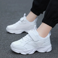 Children Shoes Kids Casual Sneakers Black Pu Leather Sports Shoes for Boy Girls White Shoes School Running Tennis Sneaker - SHOWLU FASHION STORE