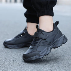 Children Shoes Kids Casual Sneakers Black Pu Leather Sports Shoes for Boy Girls White Shoes School Running Tennis Sneaker - SHOWLU FASHION STORE