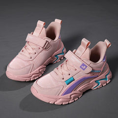 Children Sneakers Casual Shoes for Girls Pink Comfortable Leather Running Sports Kids Girl Flat Breathable Shoes - SHOWLU FASHION STORE