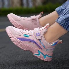Children Sneakers Casual Shoes for Girls Pink Comfortable Leather Running Sports Kids Girl Flat Breathable Shoes - SHOWLU FASHION STORE