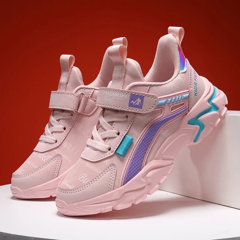 Children Sneakers Casual Shoes for Girls Pink Comfortable Leather Running Sports Kids Girl Flat Breathable Shoes - SHOWLU FASHION STORE