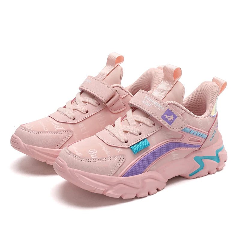Children Sneakers Casual Shoes for Girls Pink Comfortable Leather Running Sports Kids Girl Flat Breathable Shoes - SHOWLU FASHION STORE