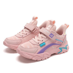 Children Sneakers Casual Shoes for Girls Pink Comfortable Leather Running Sports Kids Girl Flat Breathable Shoes - SHOWLU FASHION STORE