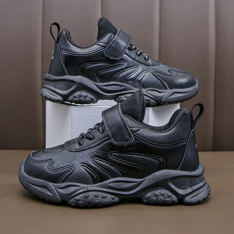 Children White Running Shoes Kids Fashion Sneakers PU Soft Breatheable Comfortable Boys Girls School Sports Shoes Size 26 - 37 - SHOWLU FASHION STORE