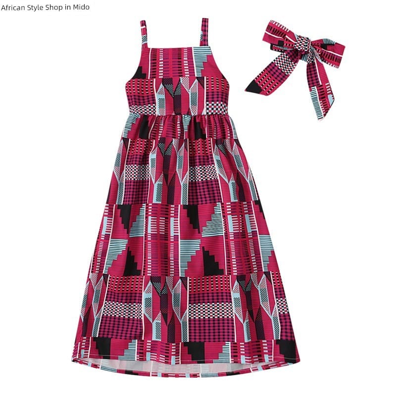 Children's Elastic Waist Backless Dress - SHOWLU FASHION STORE