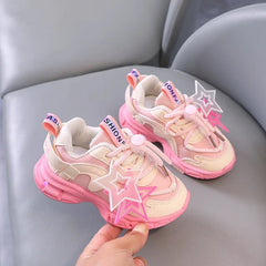 Children's Luminous Sports Mesh Shoes Kids LED Daddy Shoes Girls' Shining Light Breathable Sneakers Boys Glowing Light Sneakers - SHOWLU FASHION STORE
