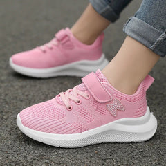 Children's sports shoes, girls' breathable leisure shoes, outdoor sports shoes, mesh surface anti slip fashionable running shoes - SHOWLU FASHION STORE