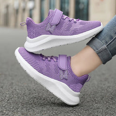 Children's sports shoes, girls' breathable leisure shoes, outdoor sports shoes, mesh surface anti slip fashionable running shoes - SHOWLU FASHION STORE