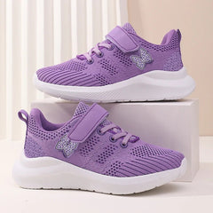 Children's sports shoes, girls' breathable leisure shoes, outdoor sports shoes, mesh surface anti slip fashionable running shoes - SHOWLU FASHION STORE