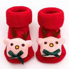 Christmas Baby Socks Baby Boys Girls Spring Autumn Winter Anti Slip Socks Infant Newborn Soft Cotton Floor Sock Cartoon Shoes - SHOWLU FASHION STORE