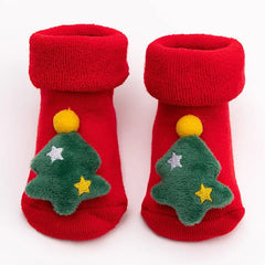 Christmas Baby Socks Baby Boys Girls Spring Autumn Winter Anti Slip Socks Infant Newborn Soft Cotton Floor Sock Cartoon Shoes - SHOWLU FASHION STORE