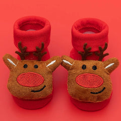 Christmas Baby Socks Baby Boys Girls Spring Autumn Winter Anti Slip Socks Infant Newborn Soft Cotton Floor Sock Cartoon Shoes - SHOWLU FASHION STORE