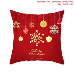 Christmas Cushion Cover Merry Christmas Decorations for Home 2023 Christmas Ornament Navidad Noel Xmas Gifts Happy New Year 2024 - SHOWLU FASHION STORE