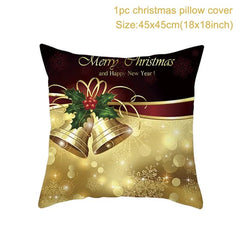 Christmas Cushion Cover Merry Christmas Decorations for Home 2023 Christmas Ornament Navidad Noel Xmas Gifts Happy New Year 2024 - SHOWLU FASHION STORE