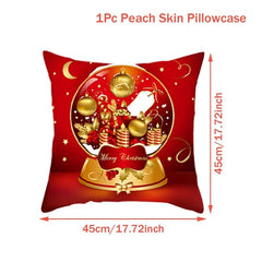 Christmas Cushion Cover Merry Christmas Decorations for Home 2023 Christmas Ornament Navidad Noel Xmas Gifts Happy New Year 2024 - SHOWLU FASHION STORE