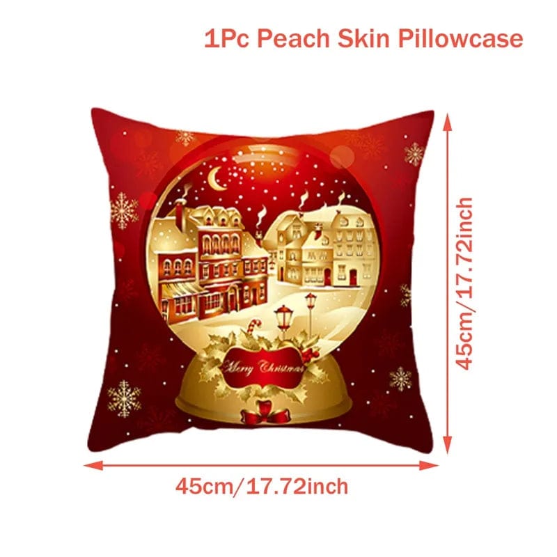 Christmas Cushion Cover Merry Christmas Decorations for Home 2023 Christmas Ornament Navidad Noel Xmas Gifts Happy New Year 2024 - SHOWLU FASHION STORE