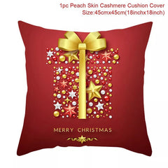 Christmas Cushion Cover Merry Christmas Decorations for Home 2023 Christmas Ornament Navidad Noel Xmas Gifts Happy New Year 2024 - SHOWLU FASHION STORE