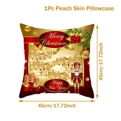 Christmas Cushion Cover Merry Christmas Decorations for Home 2023 Christmas Ornament Navidad Noel Xmas Gifts Happy New Year 2024 - SHOWLU FASHION STORE