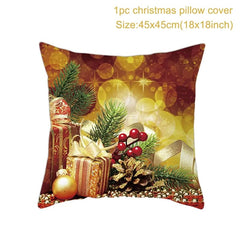 Christmas Cushion Cover Merry Christmas Decorations for Home 2023 Christmas Ornament Navidad Noel Xmas Gifts Happy New Year 2024 - SHOWLU FASHION STORE